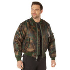 Camo Nylon MA-1 Flight Jackets Woodland Camo