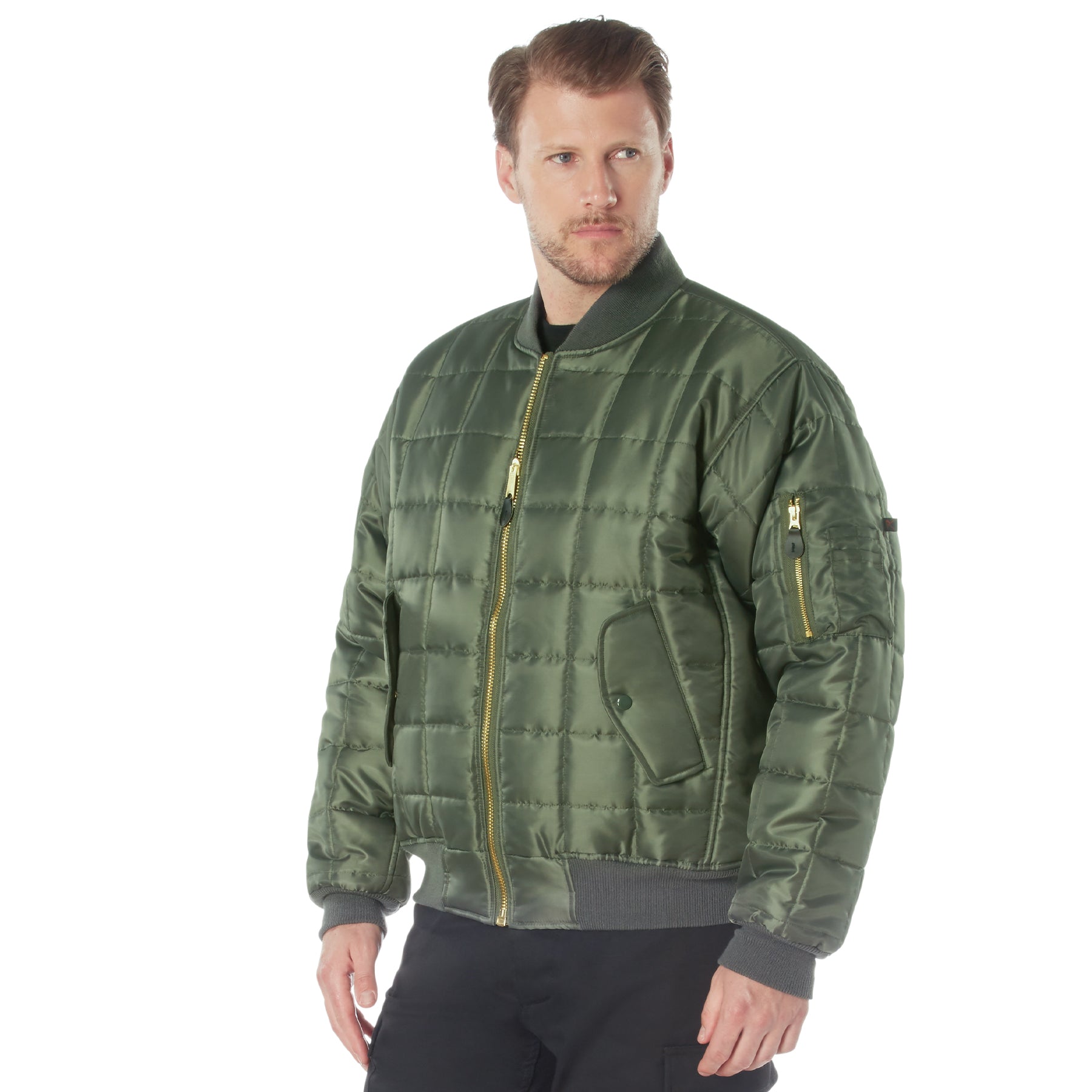 Nylon Quilted MA-1 Flight Jackets Sage