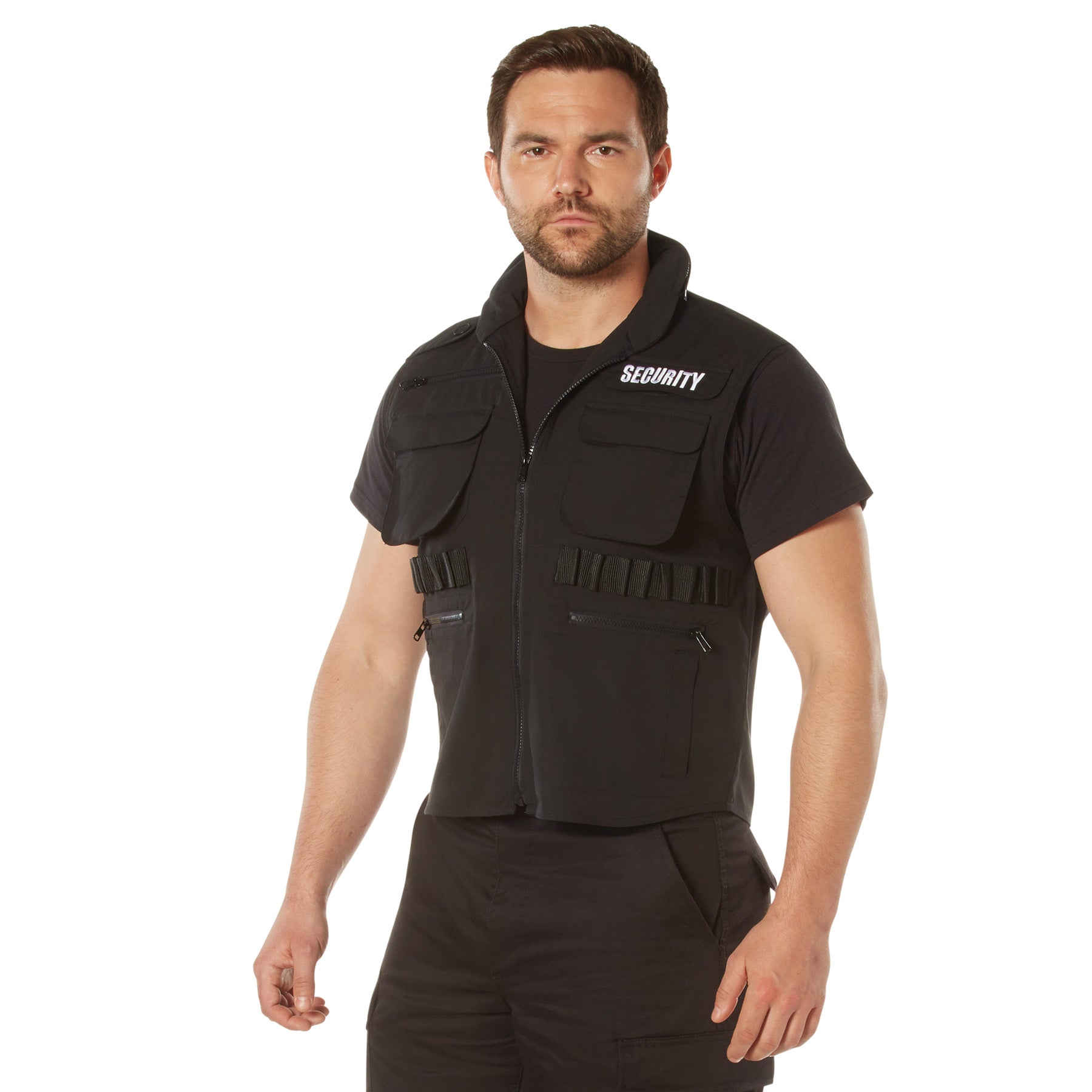 [Public Safety] Poly/Cotton Security Ranger Vests Security White - Black