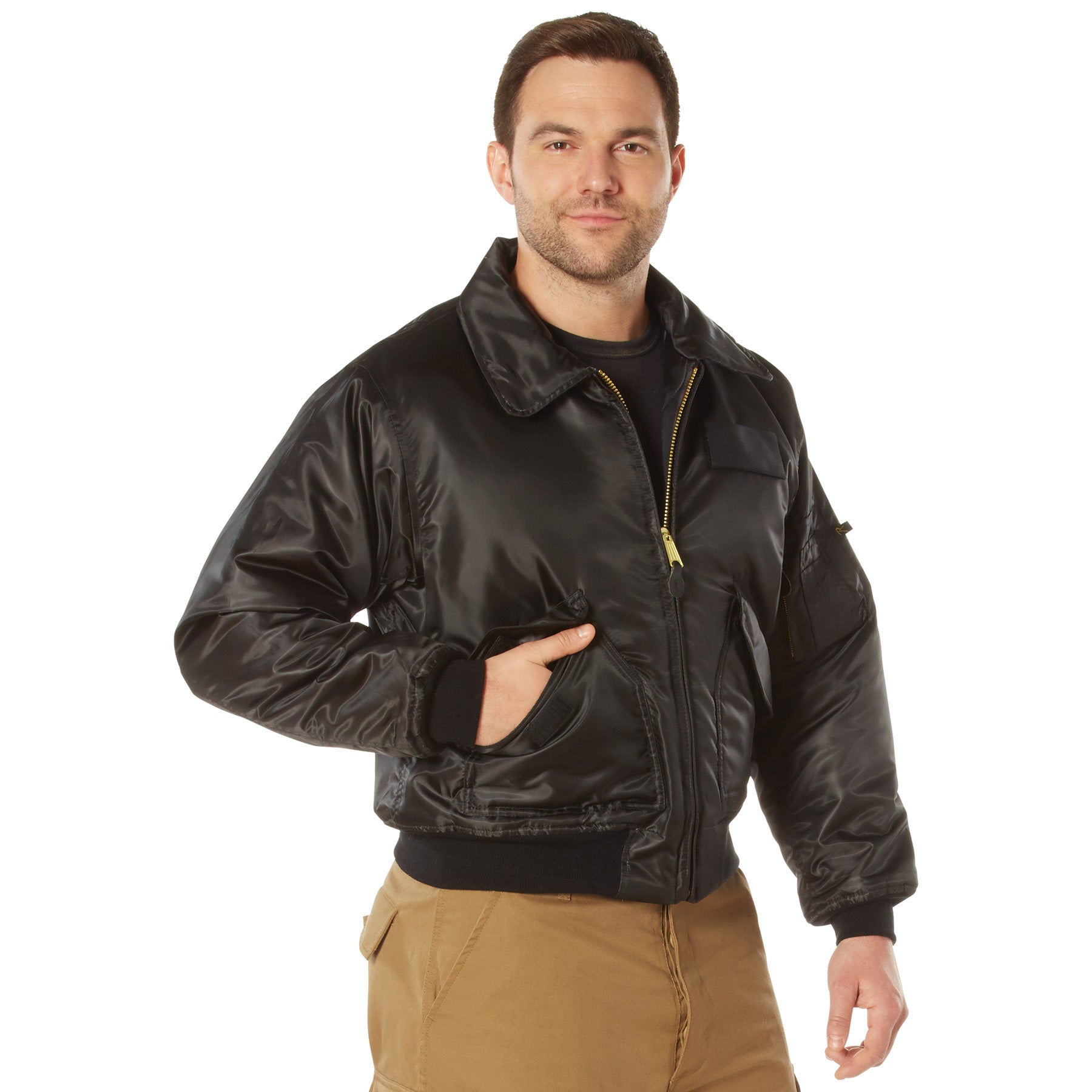 ブラック CWU45-P フライトジャケット CWU-45/P フライトナイロンジャケット|VALLEY APPAREL|バレー アパレル