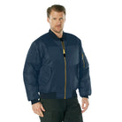 Nylon Adaptable MA-1 Flight Jackets with Patches Navy Blue