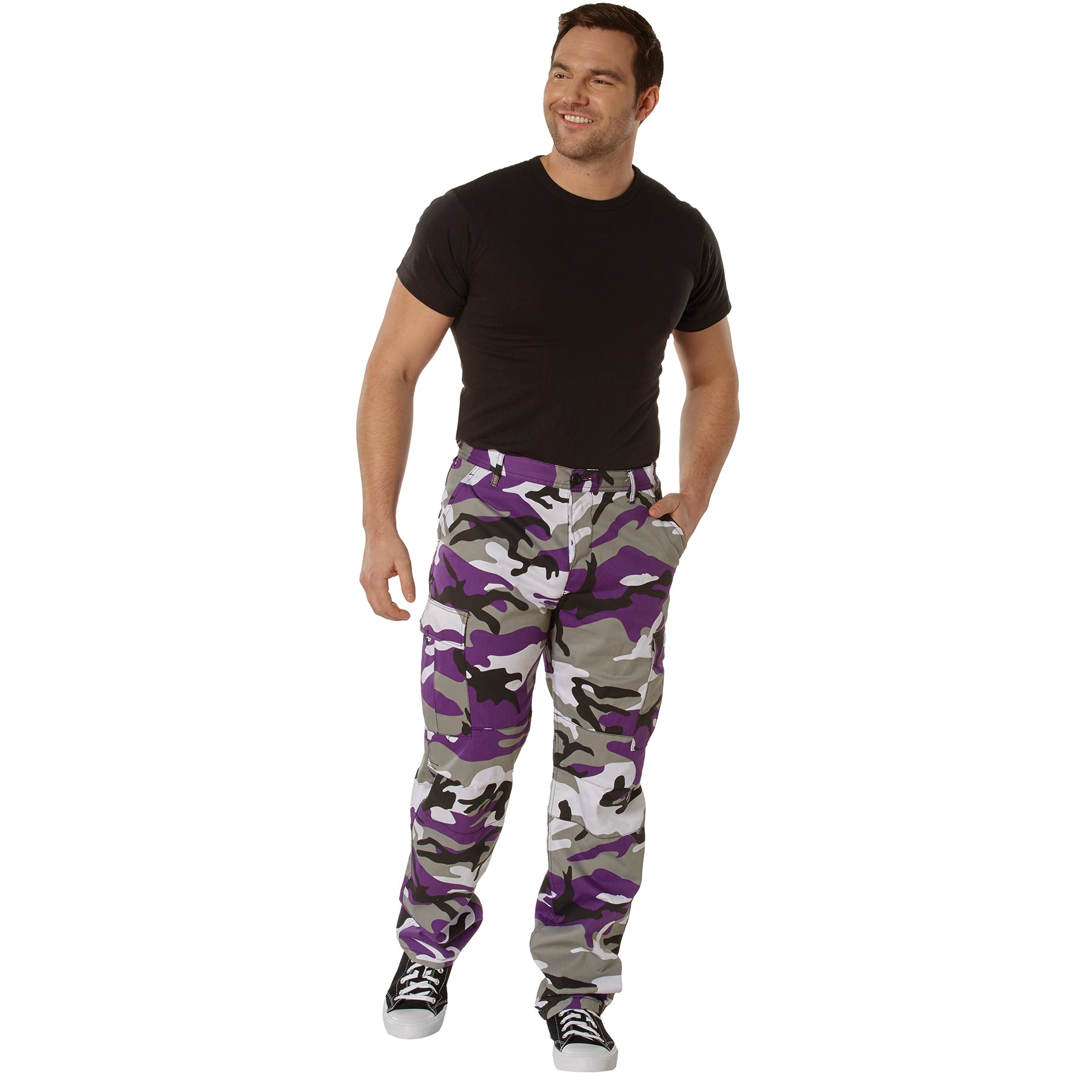 Camo Poly/Cotton Tactical BDU Pants Ultra Violet Camo
