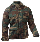 Camo Poly/Cotton Tactical BDU Shirts Woodland Camo