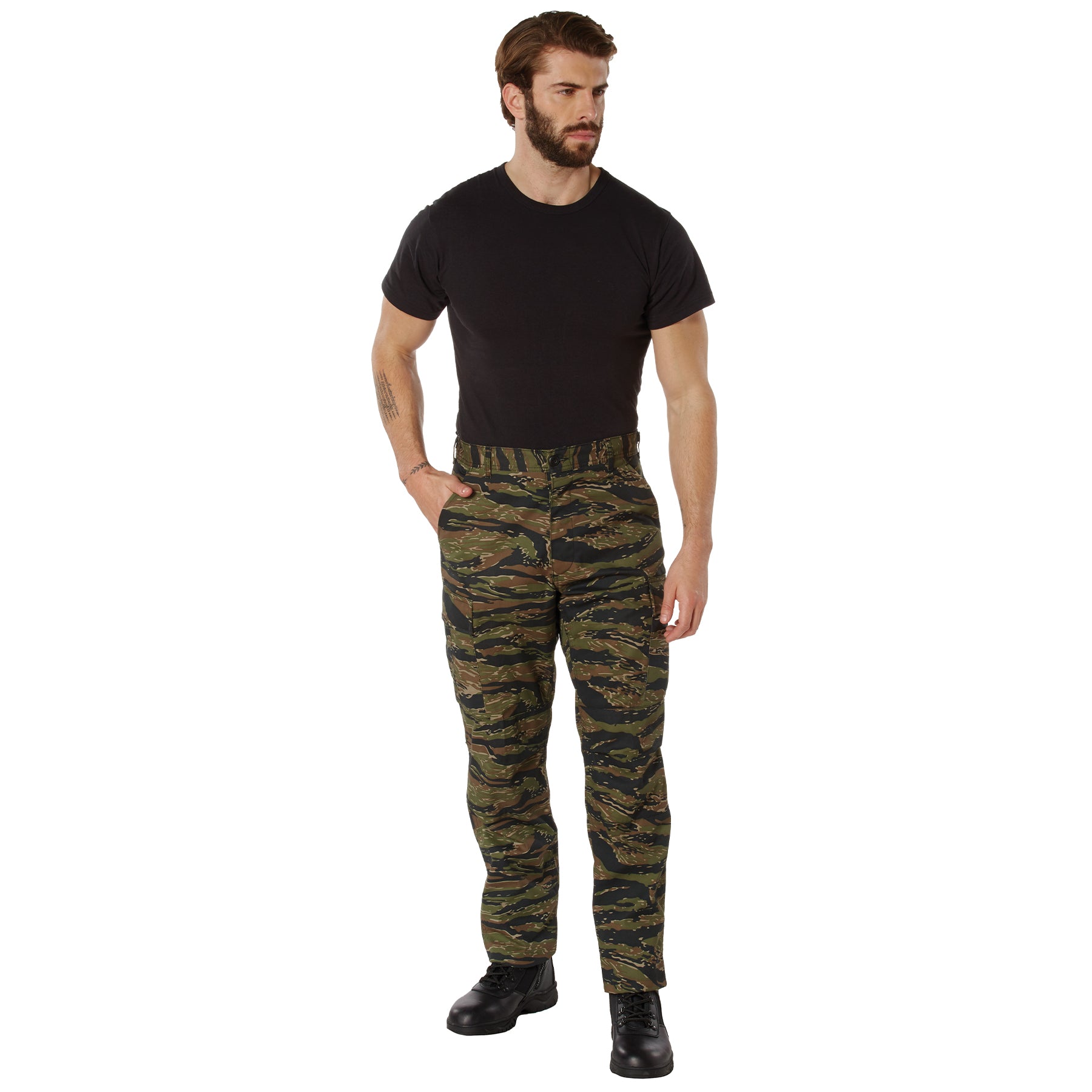Camo Poly/Cotton Tactical BDU Pants Tiger Stripe Camo