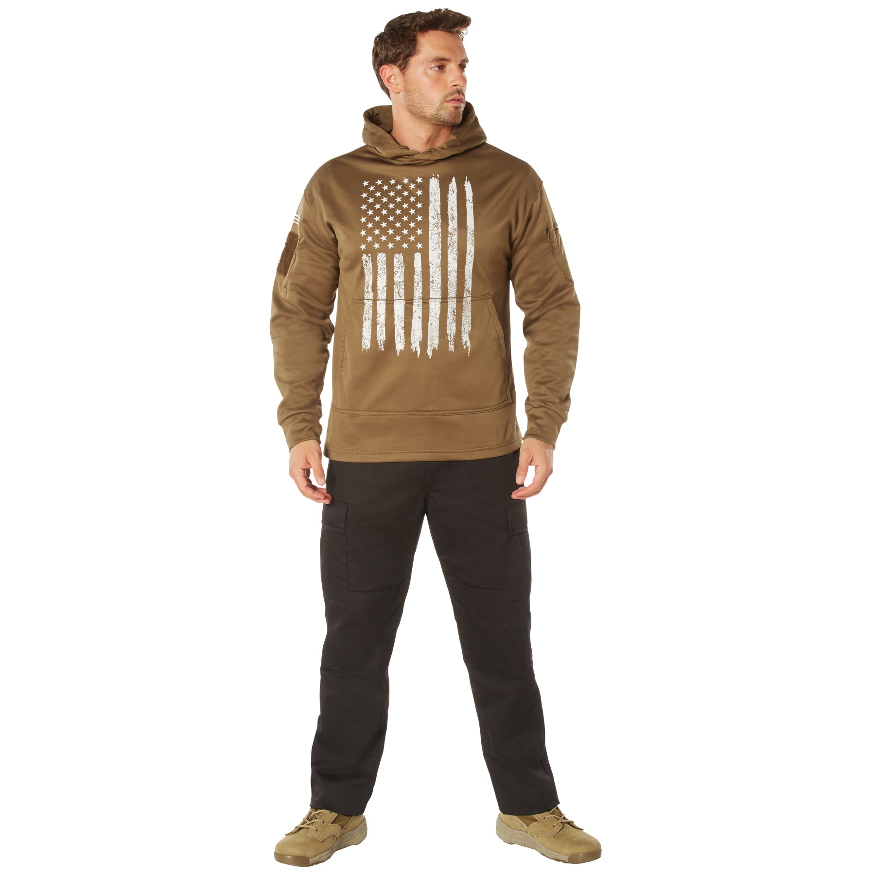 Poly US Flag Concealed Carry Hooded Sweatshirts