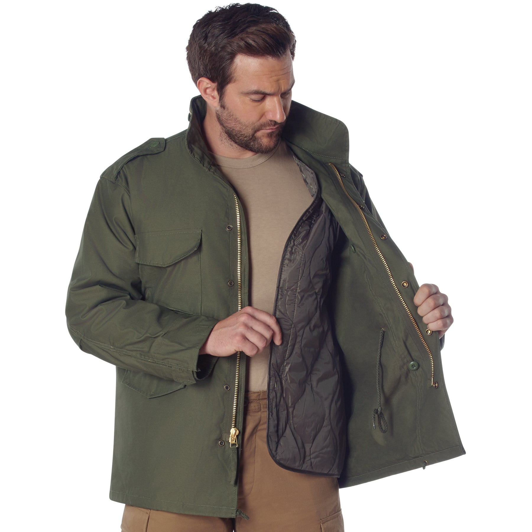 ジャケット・アウター argue COTTON NYLON M-65 HALF COAT/CAMEL All M-65 Field Jackets Outerwears – Iceberg Army Navy