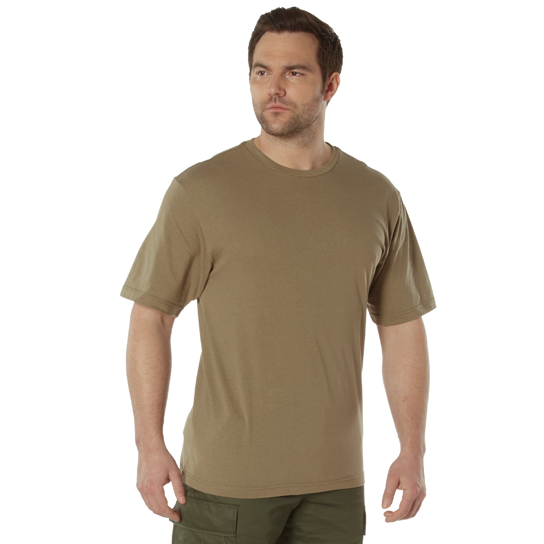 [AR 670-1] Poly/Cotton Comfort Fit T-Shirts Work Brown