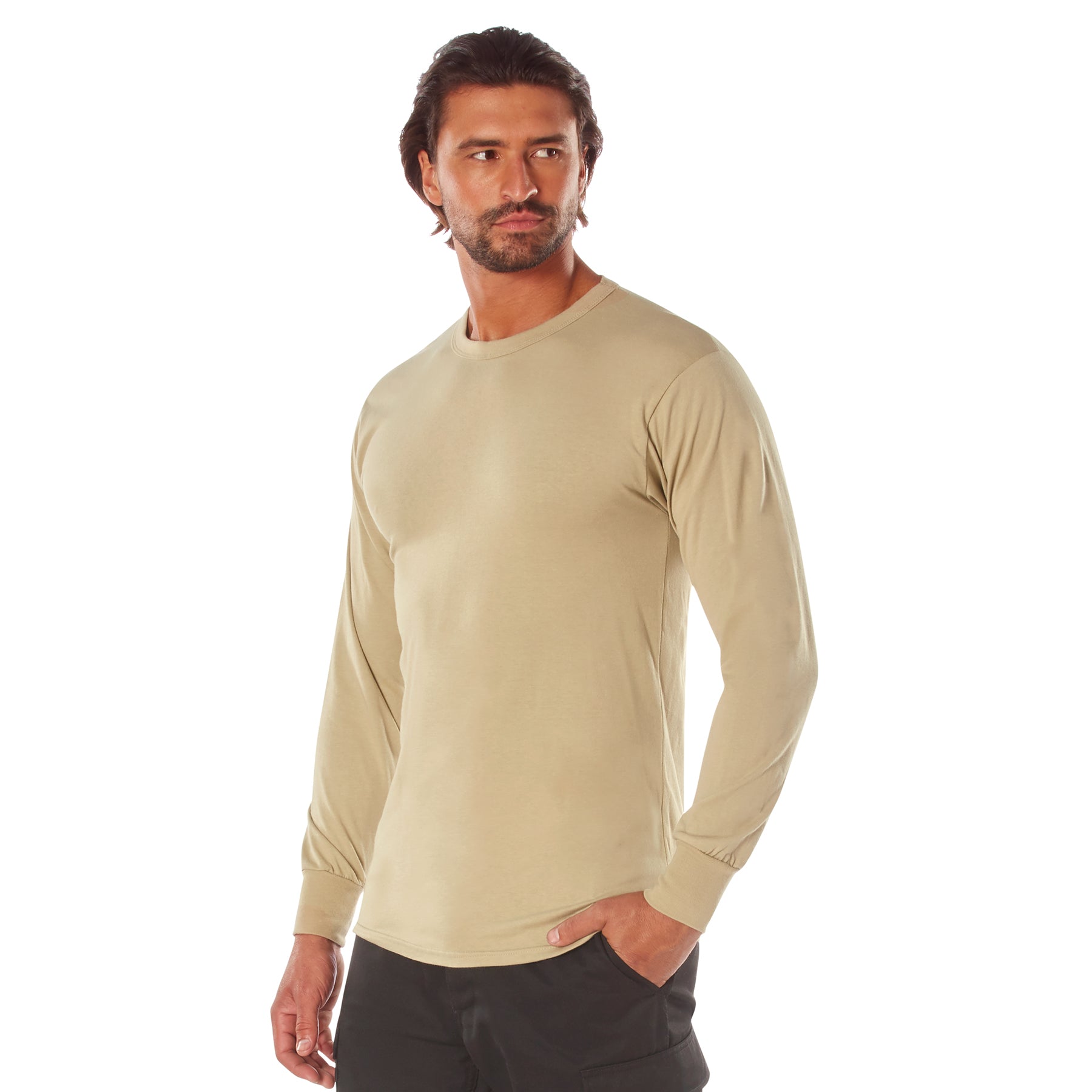 [Military] Cotton Long Sleeve Shirts Desert Sand