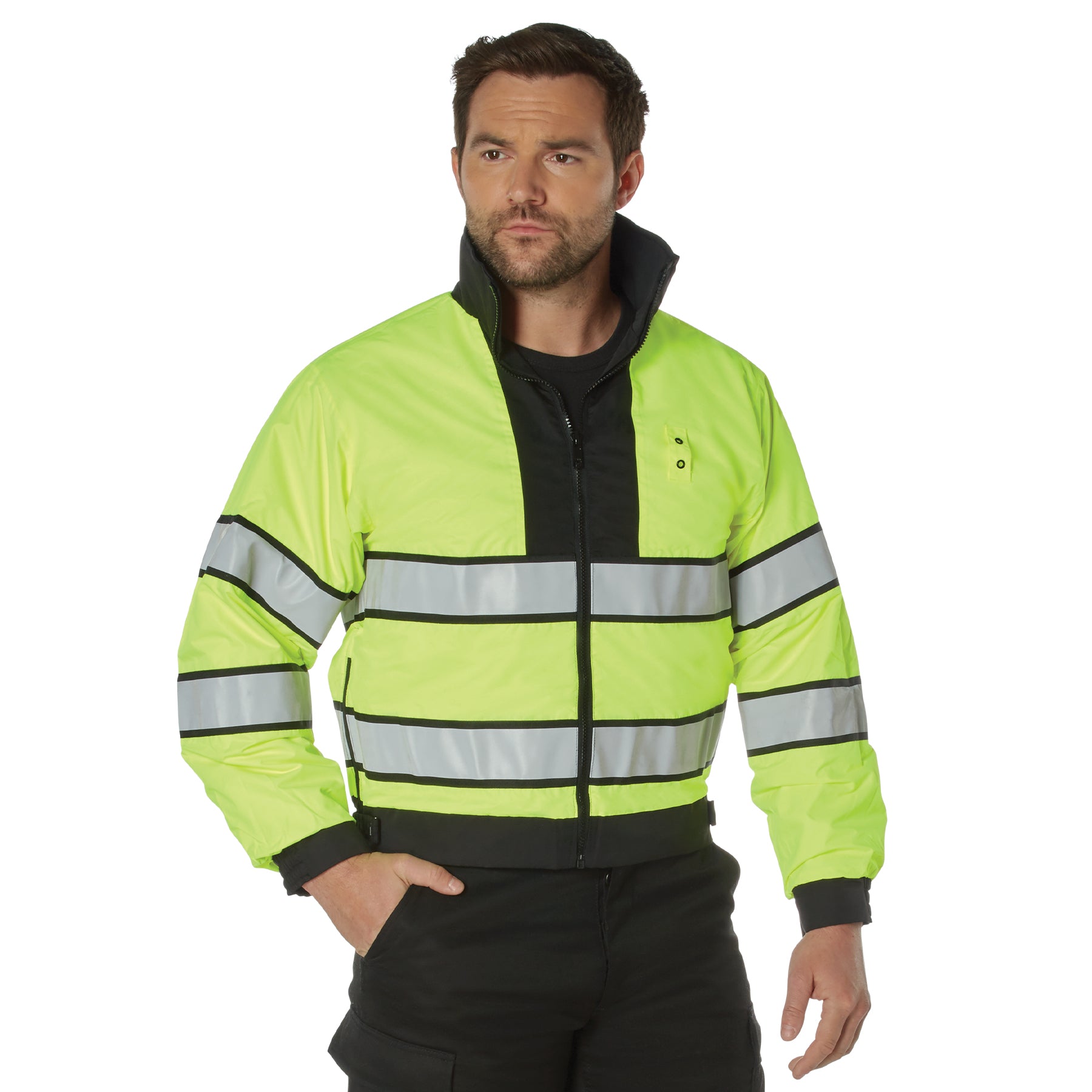 [Public Safety] Nylon Security Reversible HI-Visibility Forced Entry Uniform Jackets Safety Green
