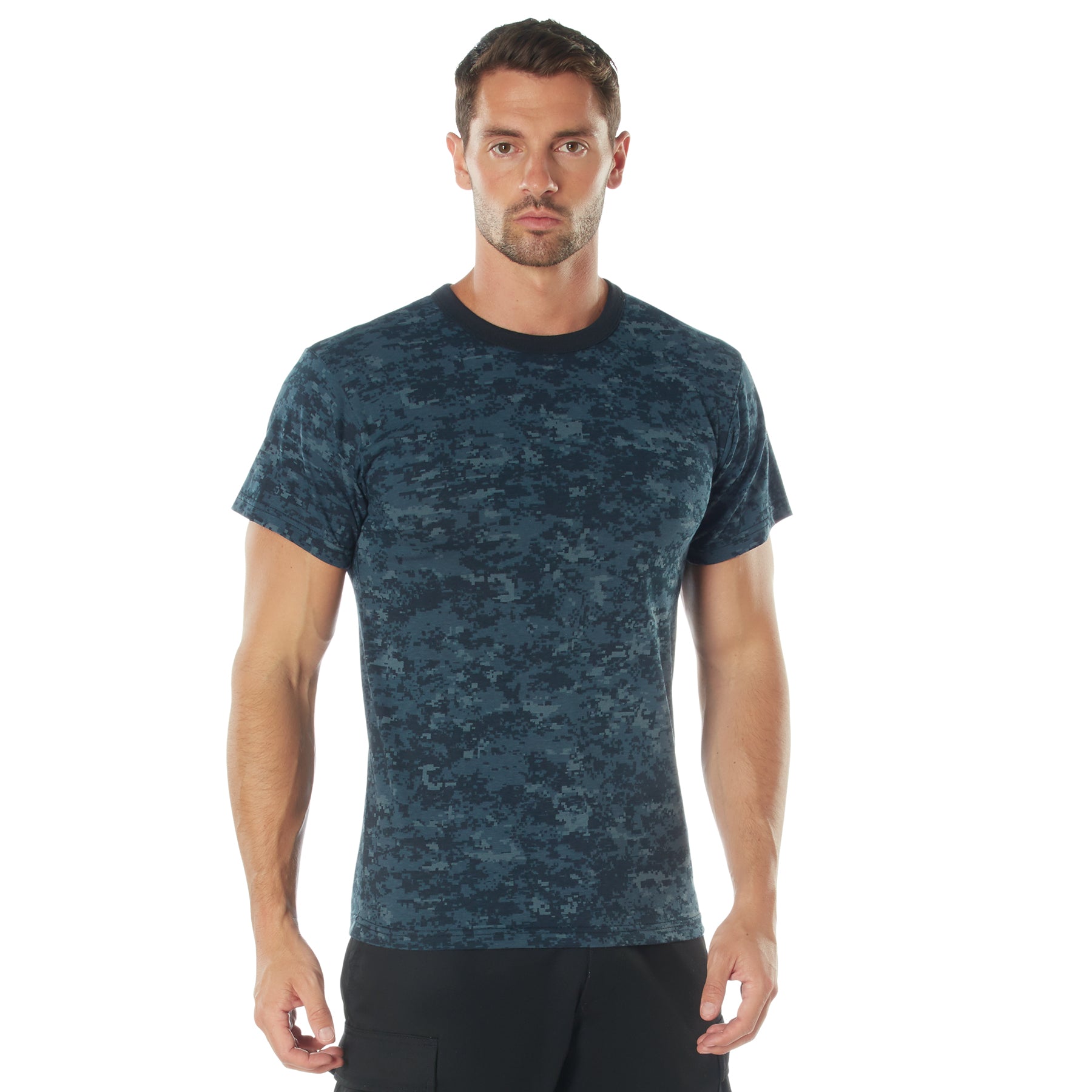 Digital Camo Poly/Cotton T-Shirts Midnight Blue DIgital Camo