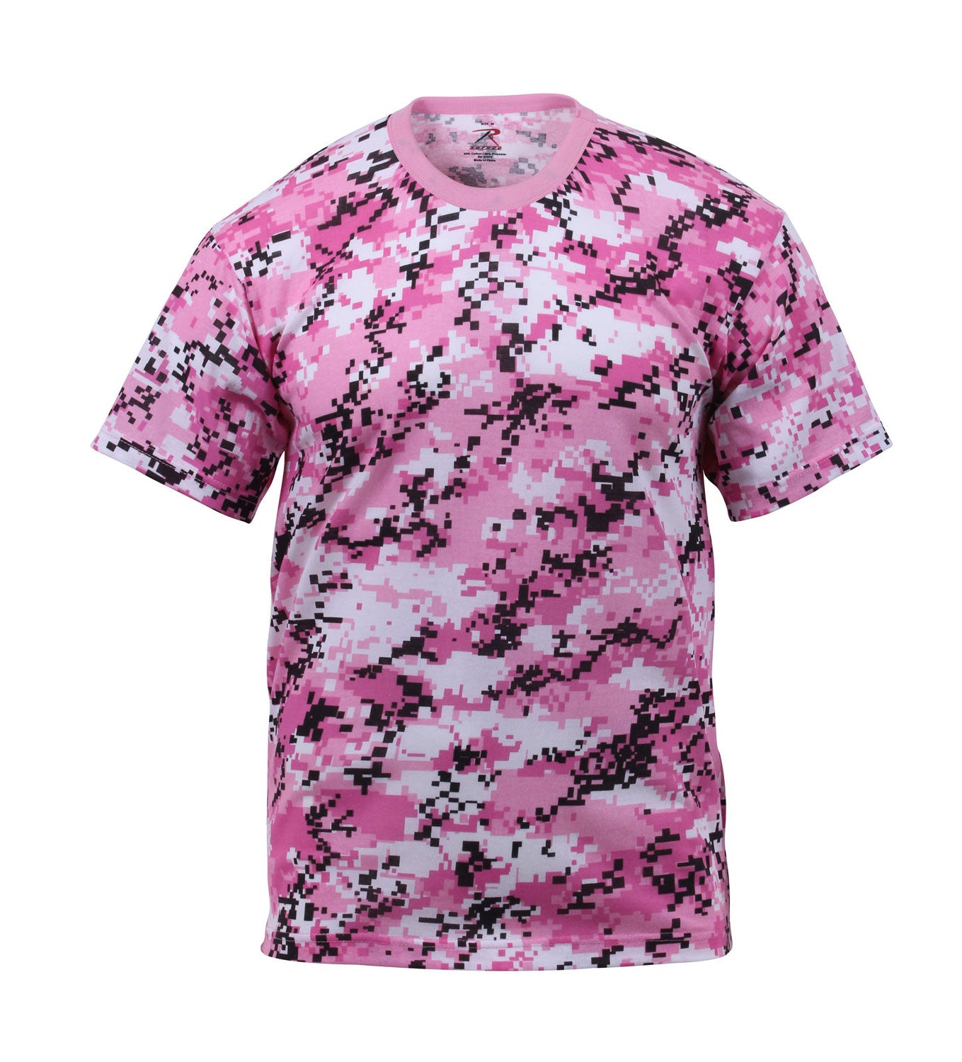 Digital Camo Poly/Cotton T-Shirts Pink Digital Camo