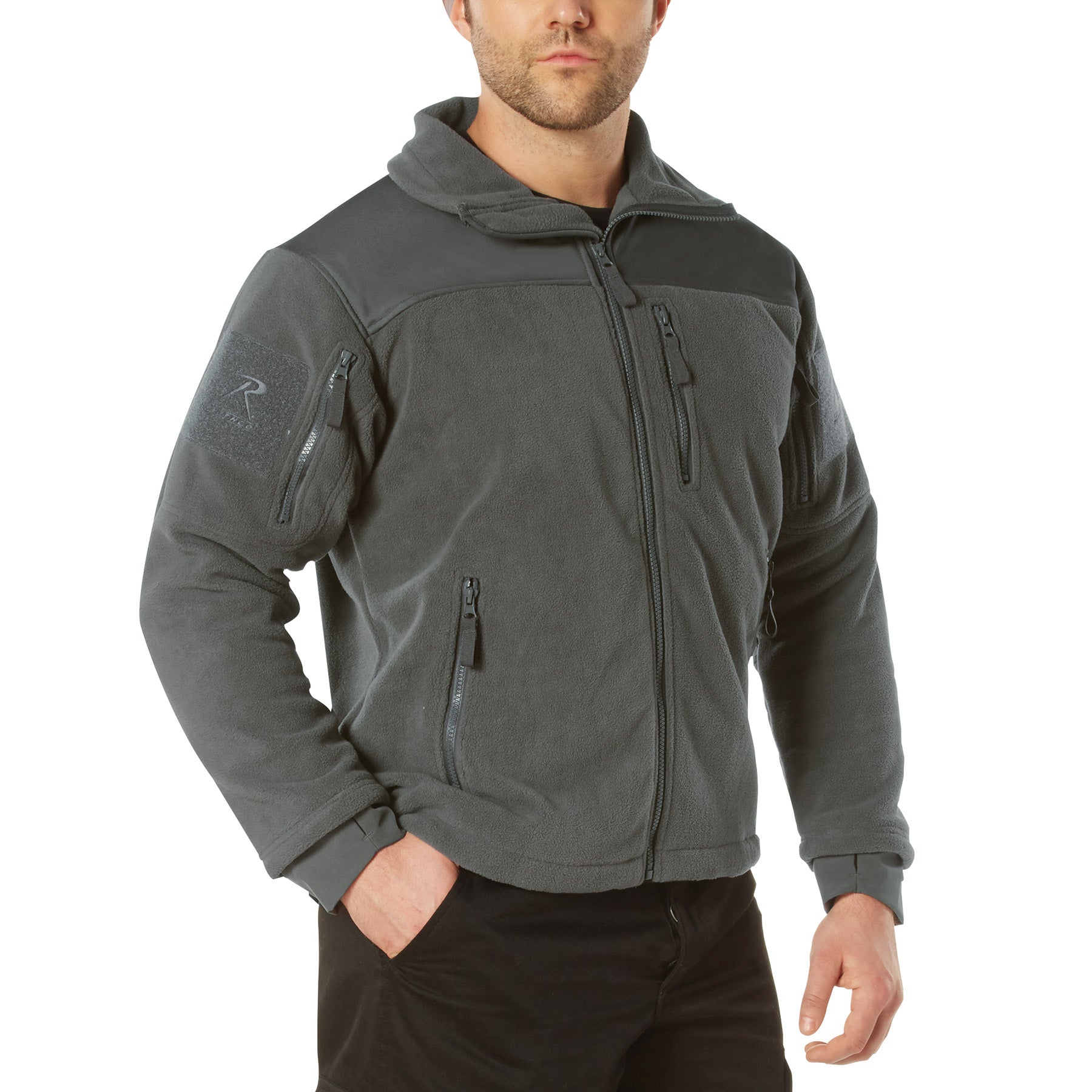 Poly Spec Ops Tactical Fleece Jackets Charcoal Grey