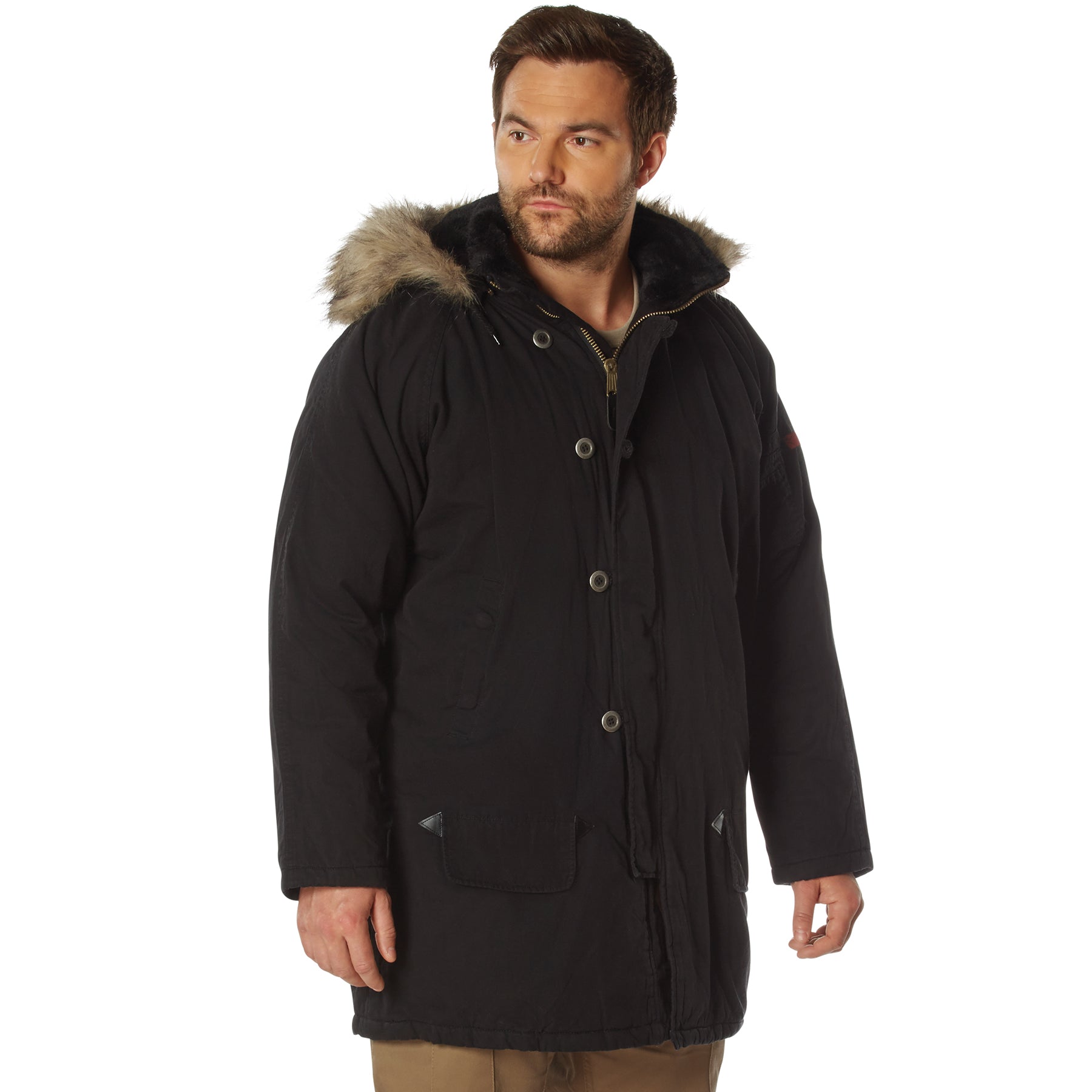 マウンテンパーカー PARTIMENTO 1950 N3B Military Parka Black PY-24264 BK Vintage] N-3B Snorkel Parkas – Iceberg Army Navy