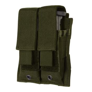 Army OD Green MOLLE Double Pistol Mag Pouch