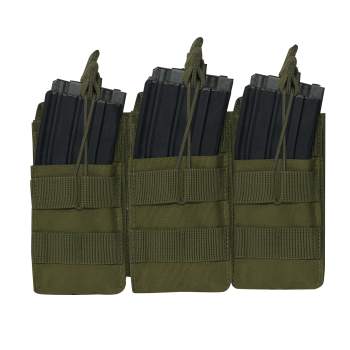 Solid Rifle Pouch Army OD Green MOLLE Open Top Six Rifle Mag Pouch – Iceberg Army Navy