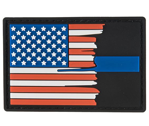 G-Force Subdued Tattered US Flag Thin Blue Line Patch (PATCH159)