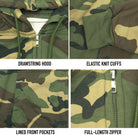 Poly/Cotton Camo Thermal-Lined Zipper Hooded Sweatshirts