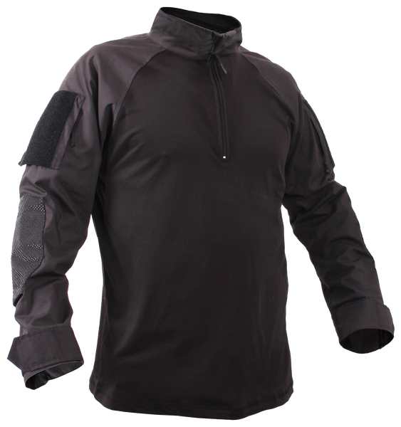 Rothco Black 1/4 Zip Combat Shirt (COMBATZ)