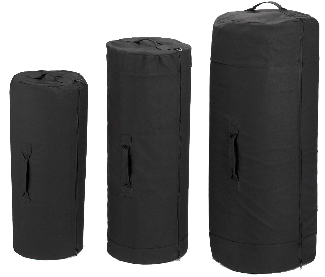 Rothco Canvas Zip Duffle Bag Black (Multi)