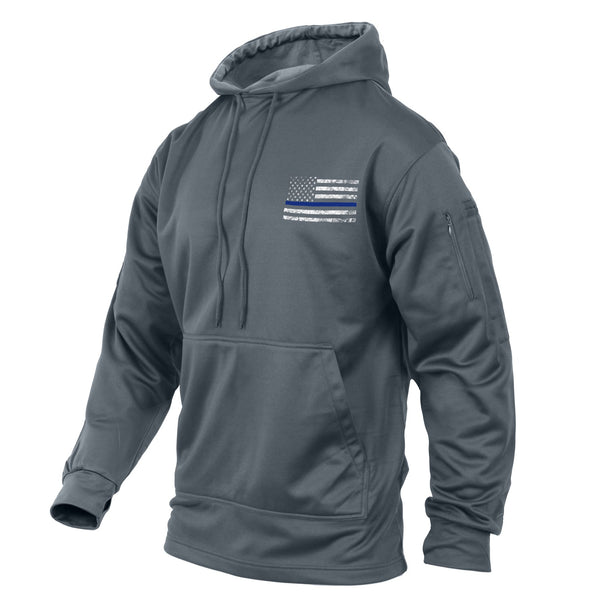 Rothco Concealed Carry Sweatshirt Grey Blue Lines (52075) Iceberg Army Navy