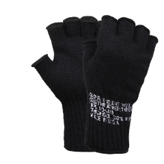 Rothco GI Cut off Wool Gloves Black (GLCO) Iceberg Army Navy