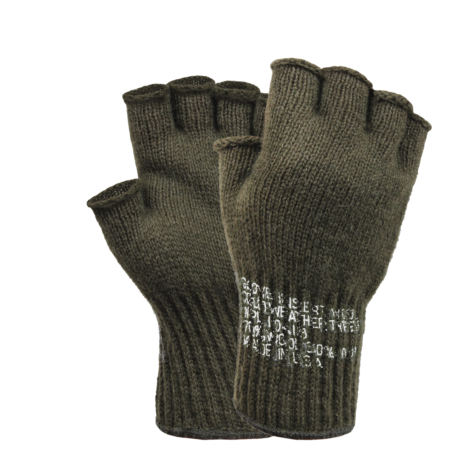 Rothco GI Cut off Wool Gloves Olive Drab (GLCO)