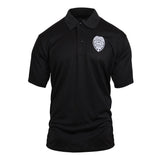 Rothco Moisture Wicking Polo Security T-Shirt Black (3627) Iceberg Army Navy