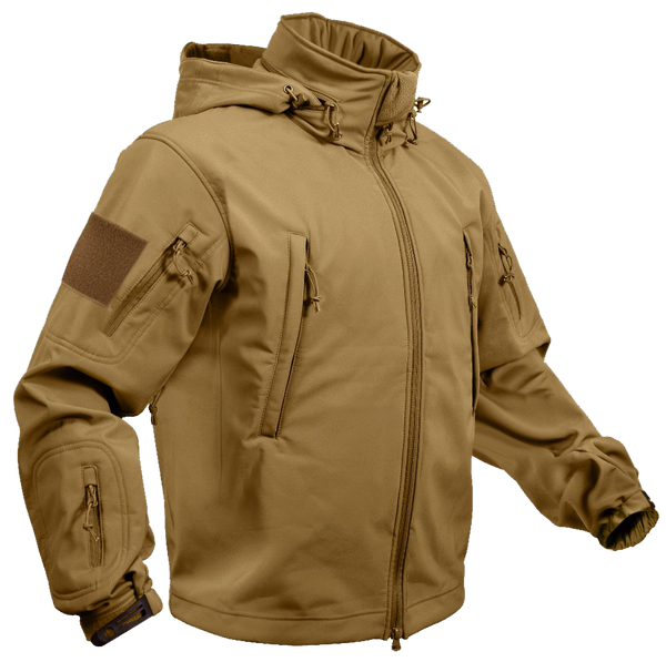 Rothco Spec Ops Soft Shell Jacket Coyote Brown (TACJAC) Iceberg Army Navy