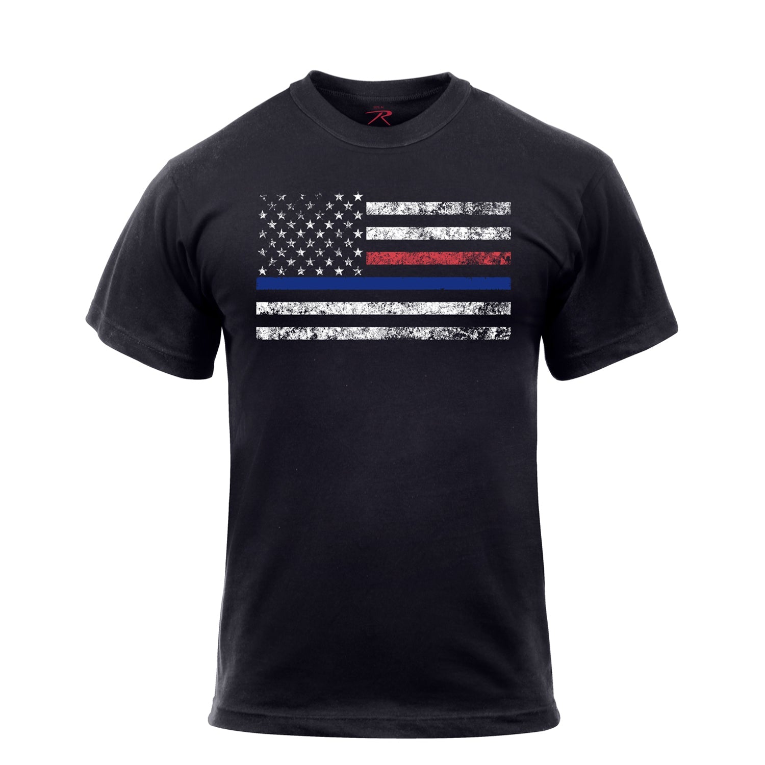 Rothco Thin Blue Line & Red Line T-Shirt Black (61660)