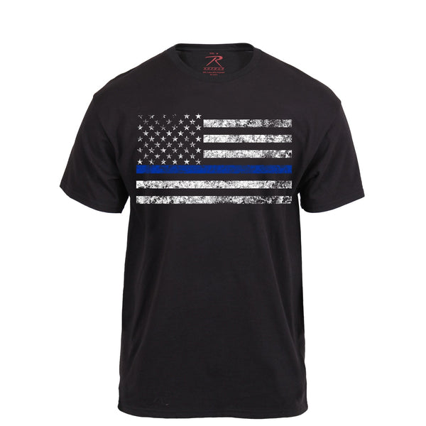 Rothco Thin Blue Line T-Shirt Black (61550) Iceberg Army Navy