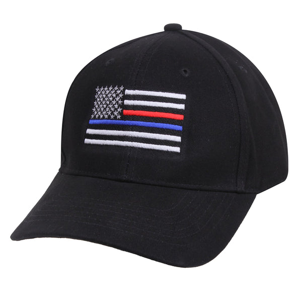 Rothco Thin Red & Blue line Low Profile Cap Black (9754)