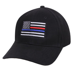 Rothco Thin Red & Blue line Low Profile Cap Black (9754) Iceberg Army Navy