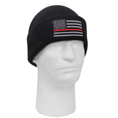 Rothco Thin Red line Embroidered Watch Cap Black (5433) Iceberg Army Navy