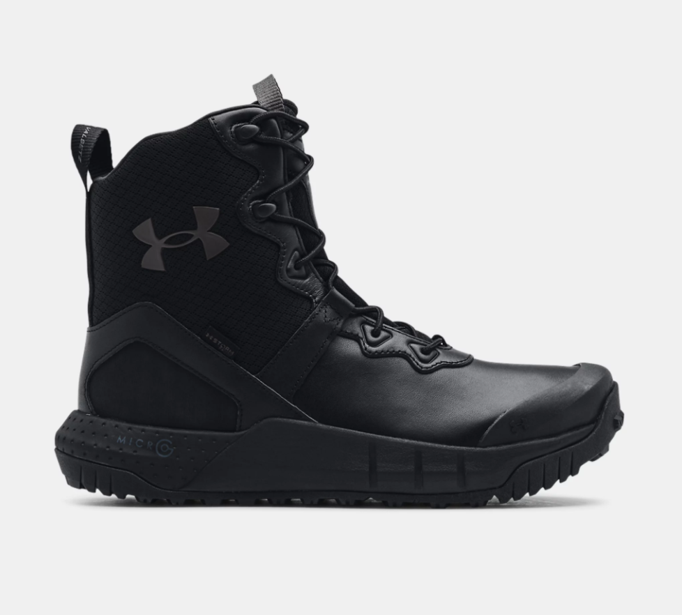 UA Micro G® Valsetz Leather WP Tactical Boots Black