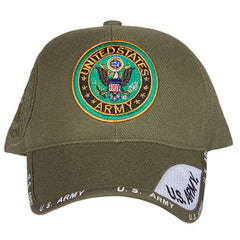 US Army Emblem Embroidered Ball Cap Olive Drab (78-433) Iceberg Army Navy