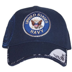 US Navy Emblem Embroidered Ball Cap Navy (78-437) Iceberg Army Navy