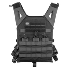 Valken Black Lightweight Plate Carrier II Vest (PC2BLK)