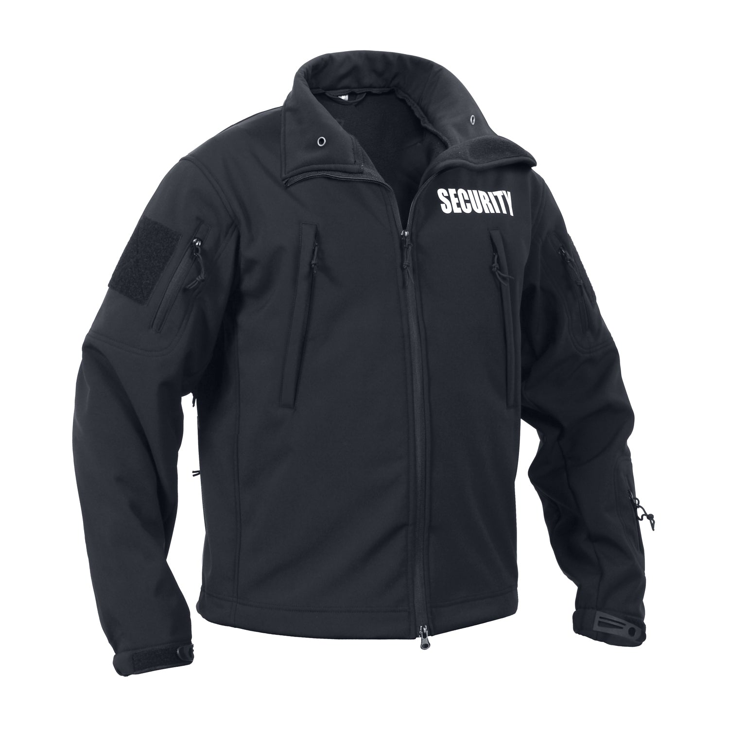 Rothco Spec Ops Soft Shell Jacket Black "Security" (TACJAC)