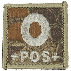 Blood Type O POS Patch (PATCH037A) / Morale Patch - Iceberg Army Navy